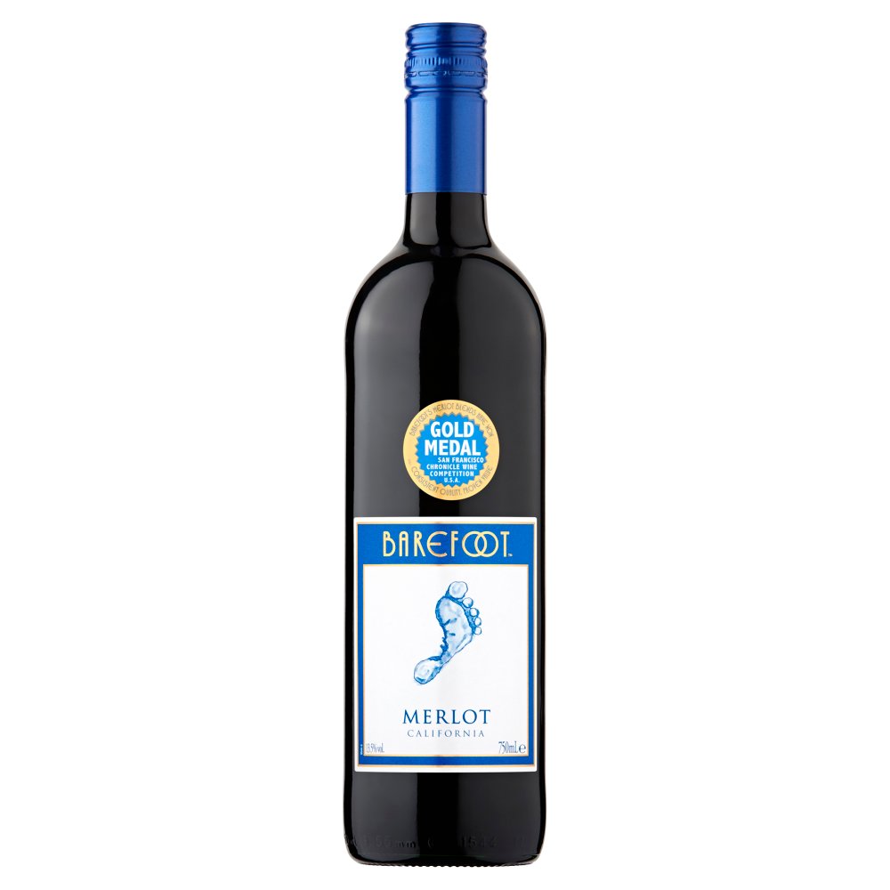 Barefoot Merlot Red Wine 750ml (75Cl x 6)