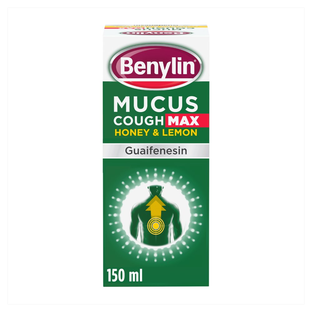 Benylin Mucus Cough Max Honey & Lemon Flavour Syrup 150ml (150ml × 6 × 1)