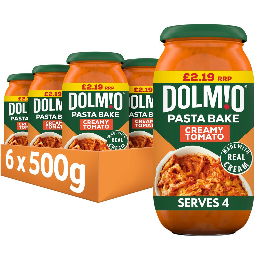 Dolmio Pasta Bake PMP £2.19 Creamy Tomato Pasta Sauce