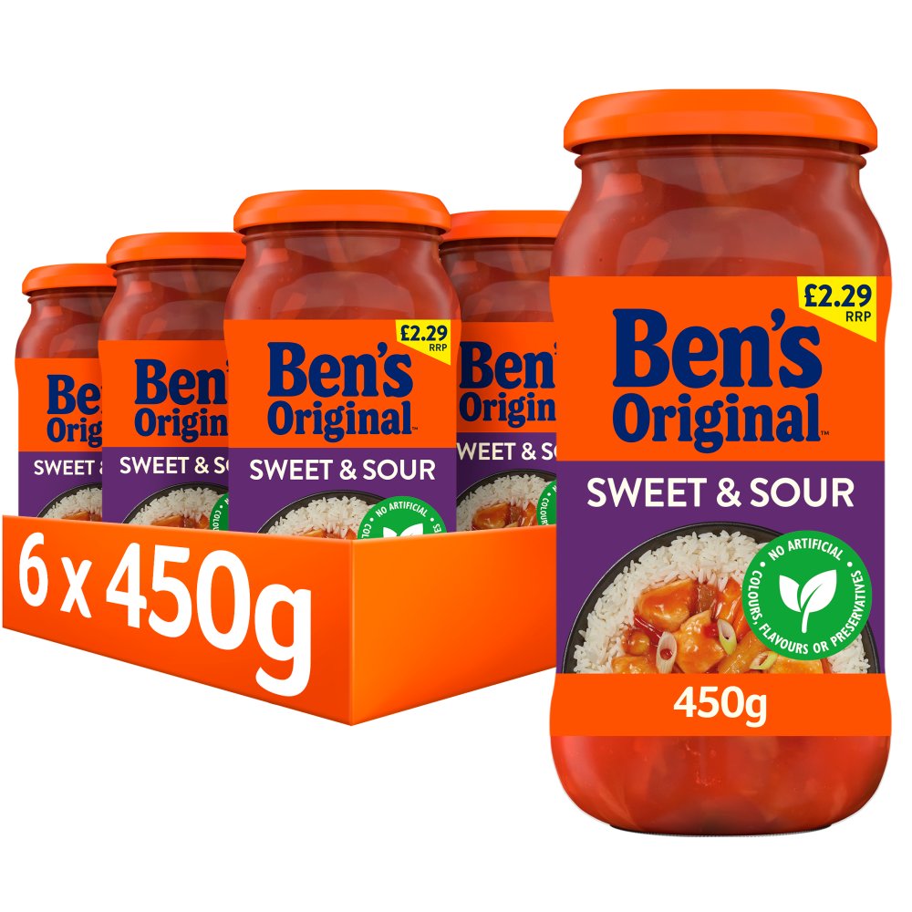 Bens Original Sweet and Sour Sauce PMP £2.29 (450g × 6 × 1)