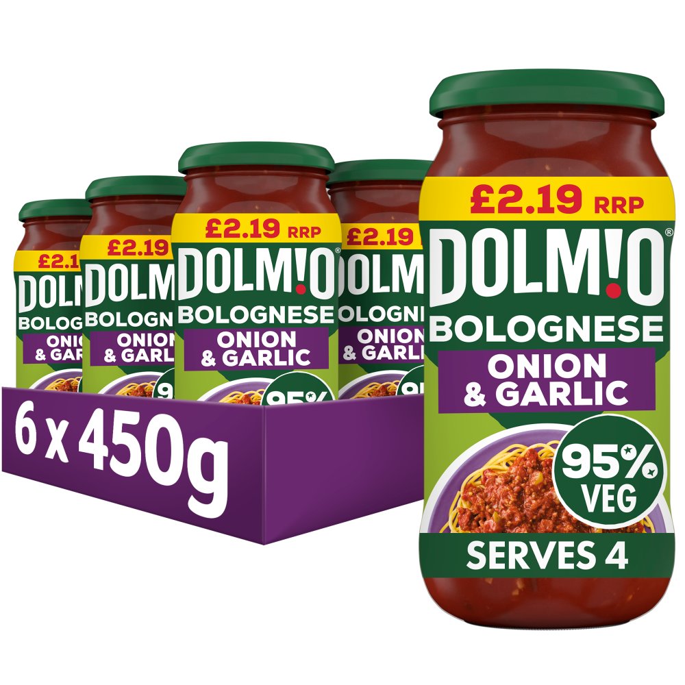 Dolmio Bolognese Onion & Garlic Pasta Sauce PMP £2.19 (450g × 6 × 1)