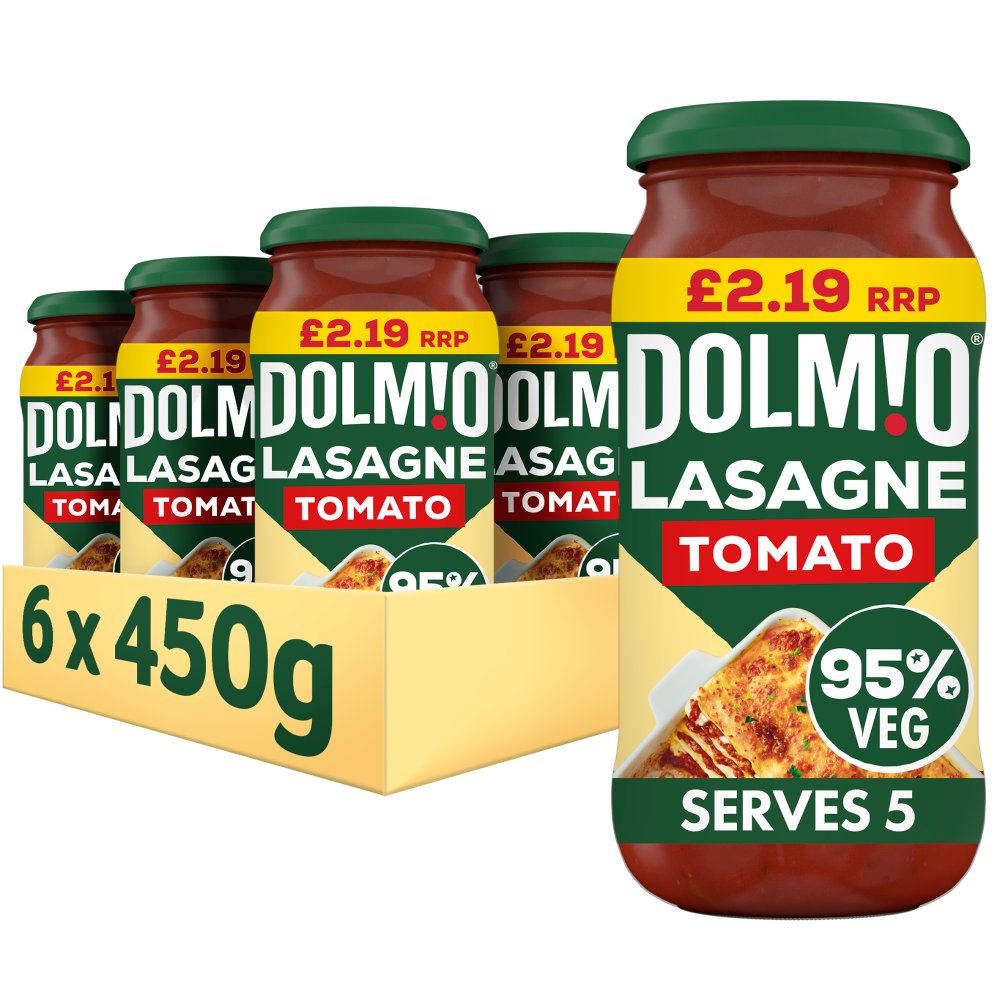 Dolmio Lasagne Red Tomato Pasta Sauce PMP £2.19 (450g × 6 × 1)