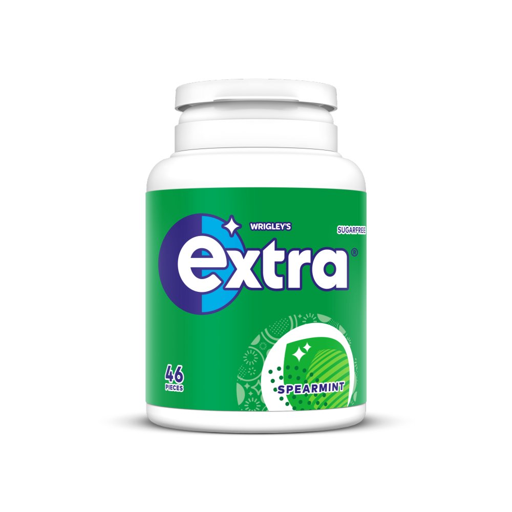 Extra Spearmint Sugarfree Chewing Gum Bottle