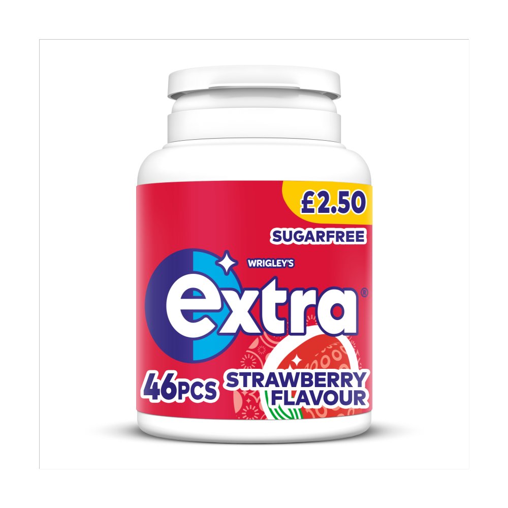 Extra Strawberry Flavour Sugarfree Chewing Gum Bottle £2.50 PMP