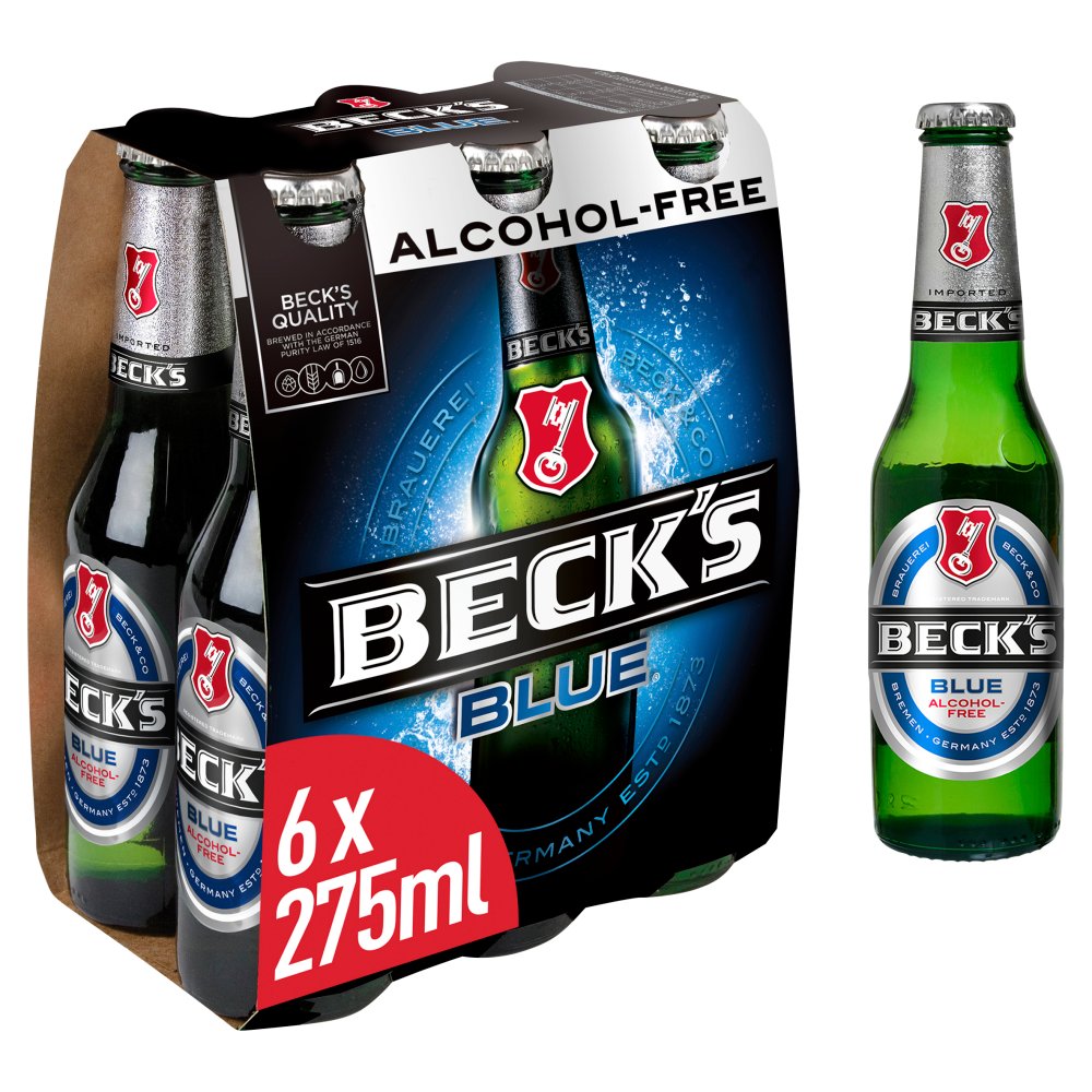 Beck's Blue Alcohol Free Beer Bottles (275ml Nrb x 4 x 1)