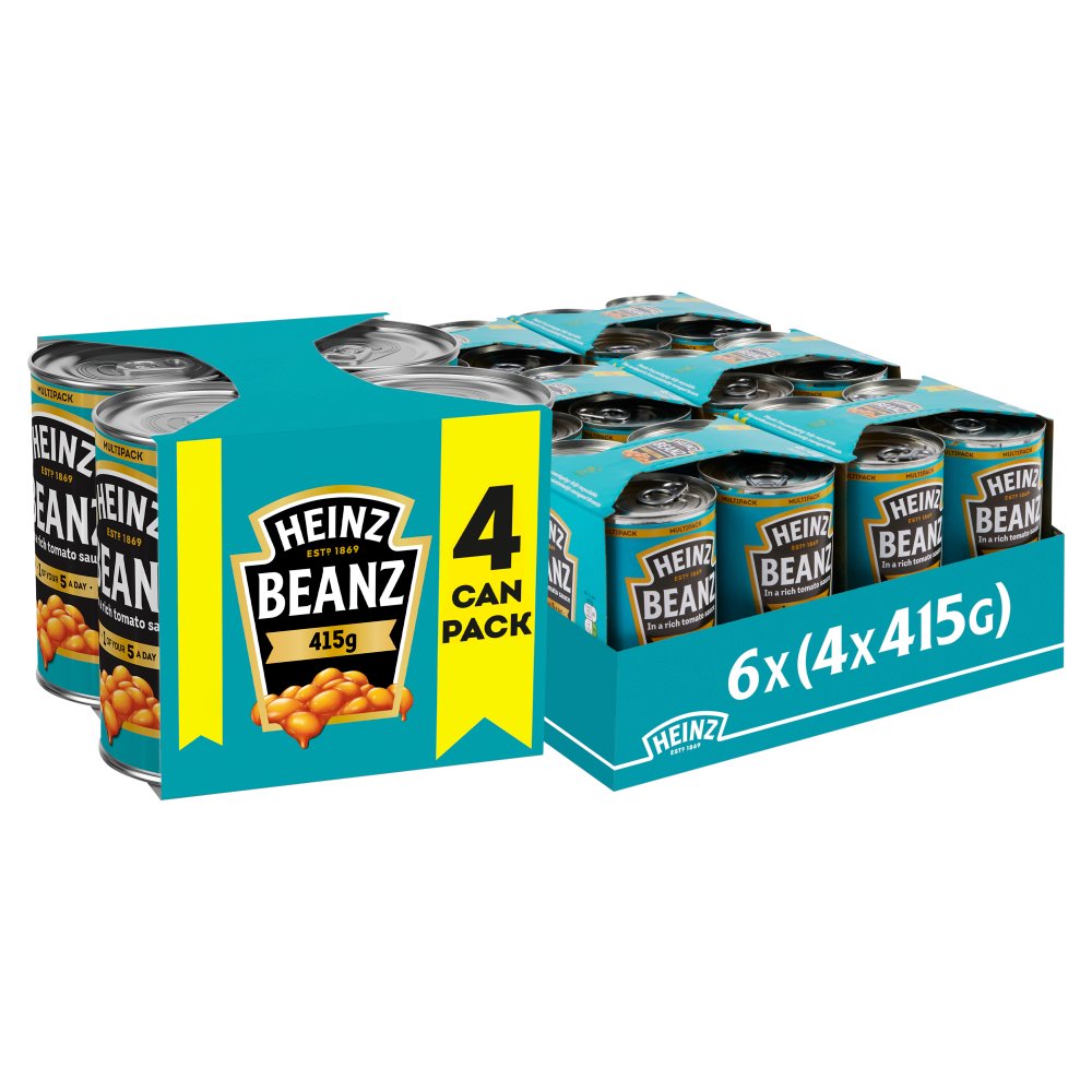 Heinz Baked Beans in a Rich Tomato Sauce PMP (415g × 6 × 1)