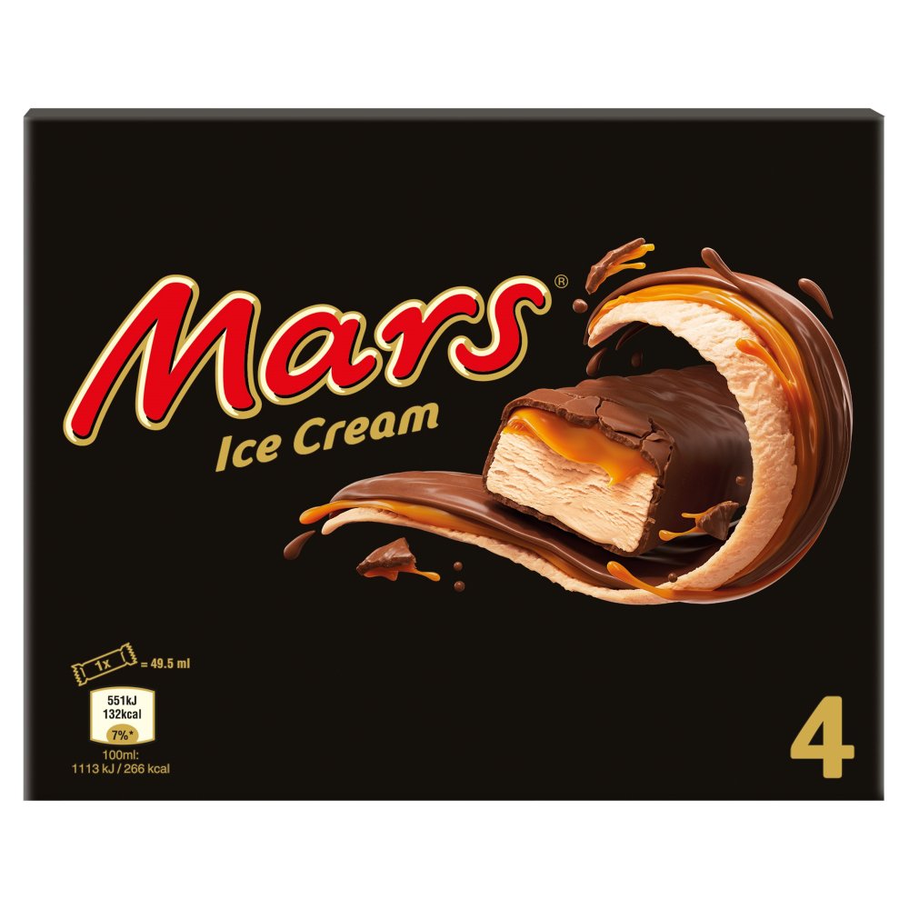 Mars Chocolate Caramel Ice Cream Barsk (4pk × 12)