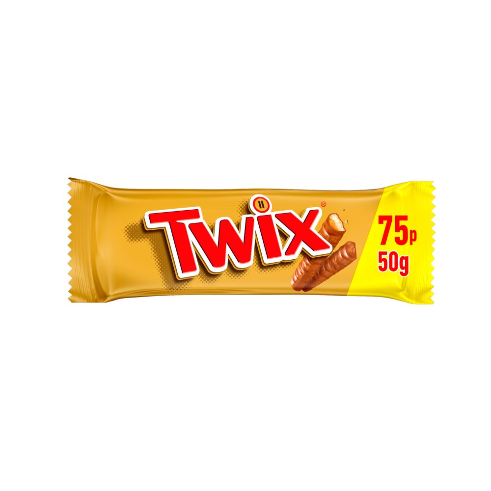 Twix Caramel & Milk Chocolate Fingers Biscuit Snack Bar £0.75 PMP