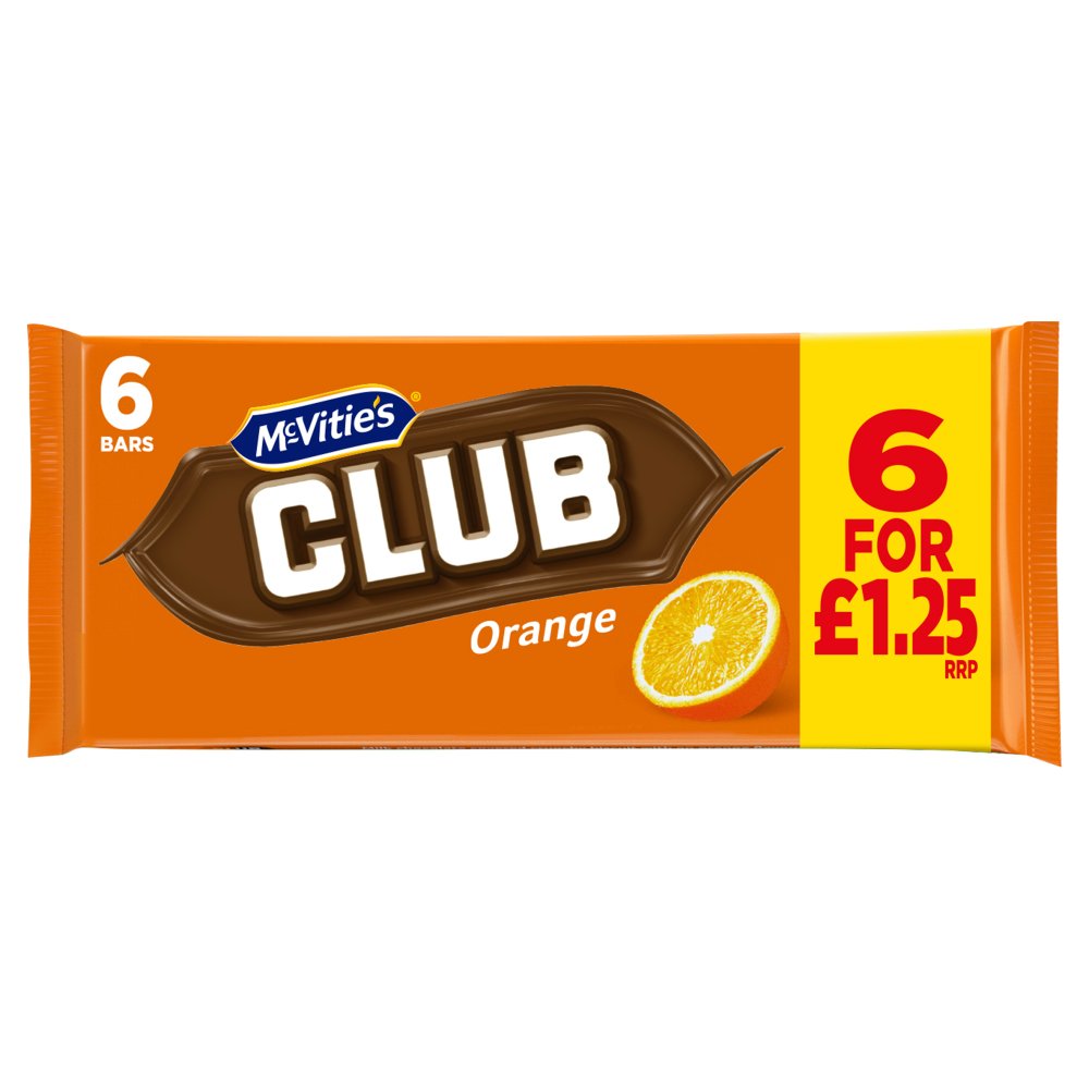 McVitie's Club Orange (6pk × 12 × 1)