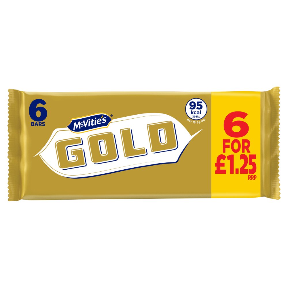 McVitie's 6 Gold Caramel Flavour Biscuit Bars