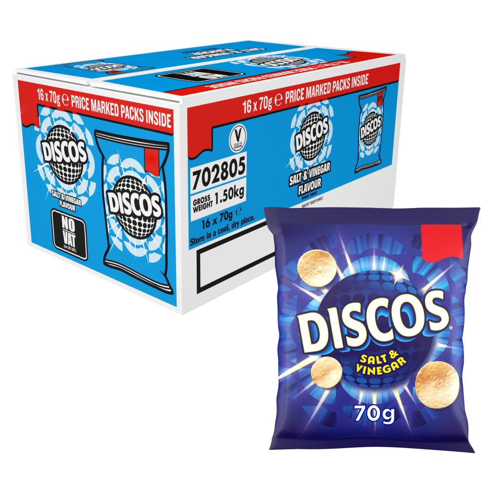 Discos Salt & Vinegar Crisps , £1.25 PMP