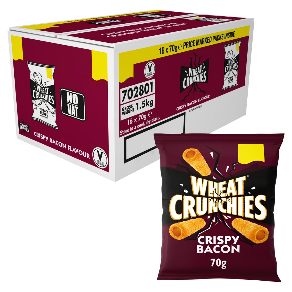 Wheat Crunchies Bacon Crisps , £1.25 PMP