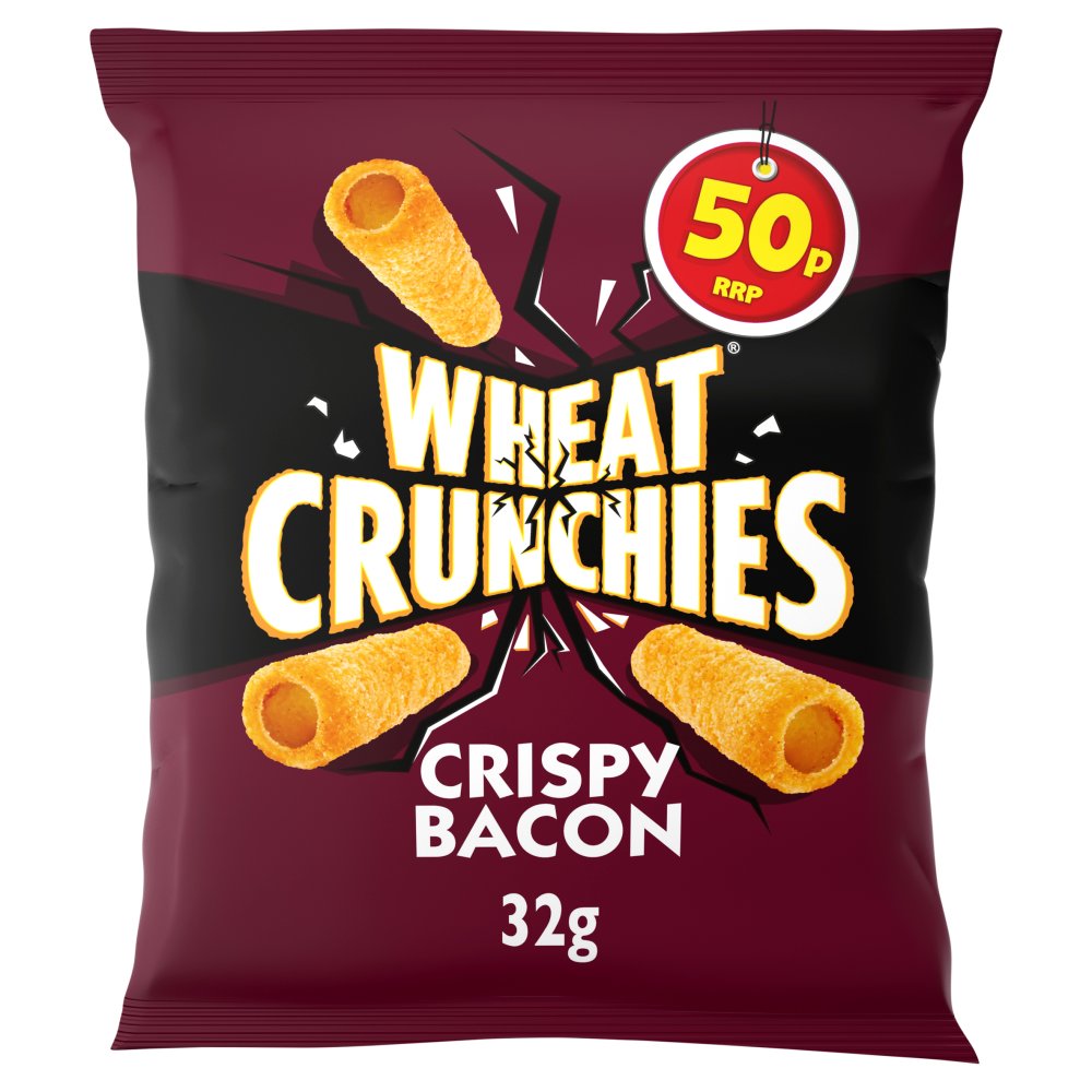 Wheat Crunchies Bacon Crisps , 50p PMP