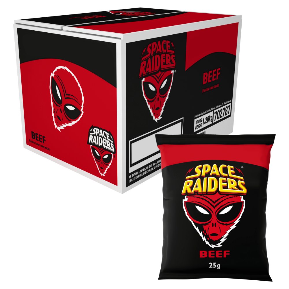 Space Raiders Beef Crisps , 40p PMP