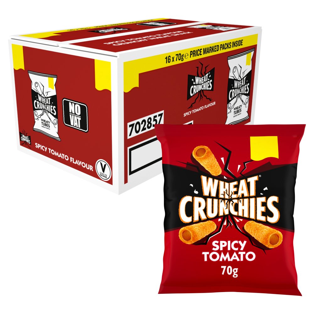 Wheat Crunchies Spicy Tomato Crisps , £1.25 PMP
