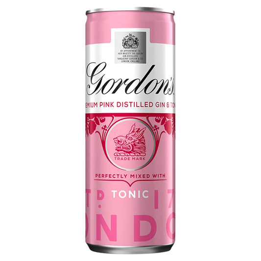 Gordon's Pink Gin & Tonic Premix Ready to Drink 250ml (250ml x 12 x 1)