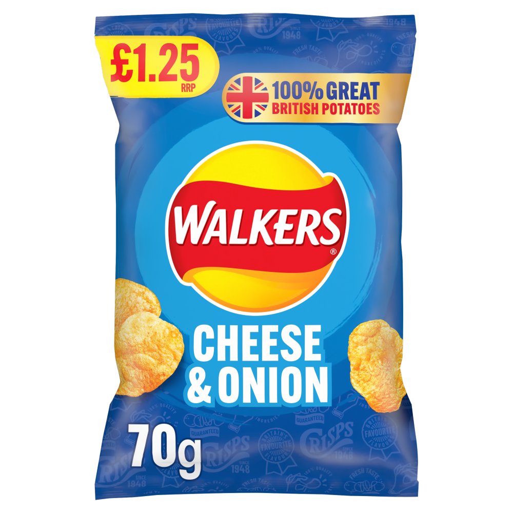 Walkers Cheese & Onion Crisps £1.25 RRP PMP