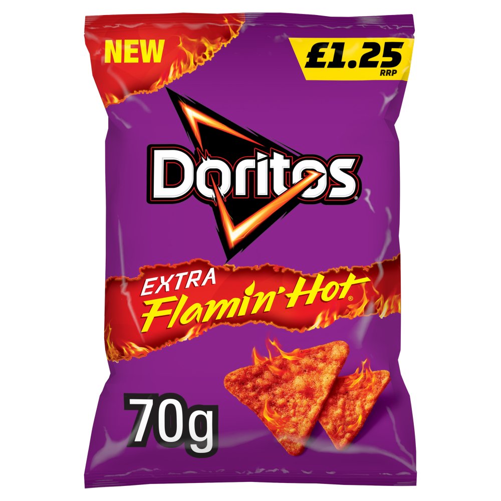 Doritos Extra Flamin' Hot Sharing Bag Crisps PMP (70g × 15 × 1)