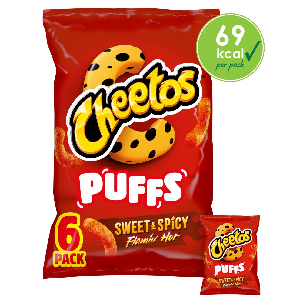 Cheetos Puffs Sweet & Spicy Multipack Snacks Crisps (13g × 18)
