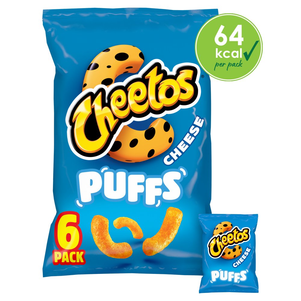 Cheetos Puffs Cheese Multipack Snacks Crisps (6pk × 18)