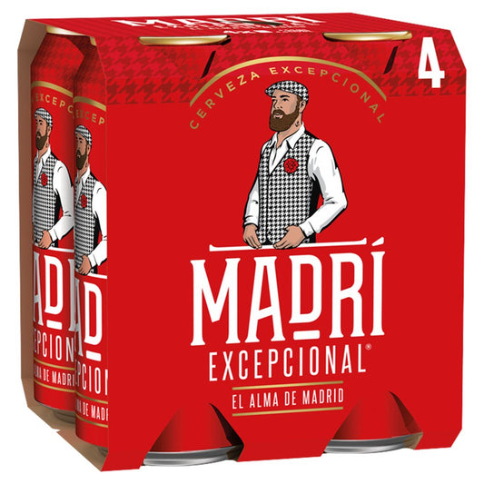 Madri Excepcional Premium Lager Beer Can (440ml × 6 × 1)