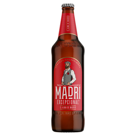 Madri Excepcional Premium Lager Beer 660ml Bottle (660ml × 12 × 1)
