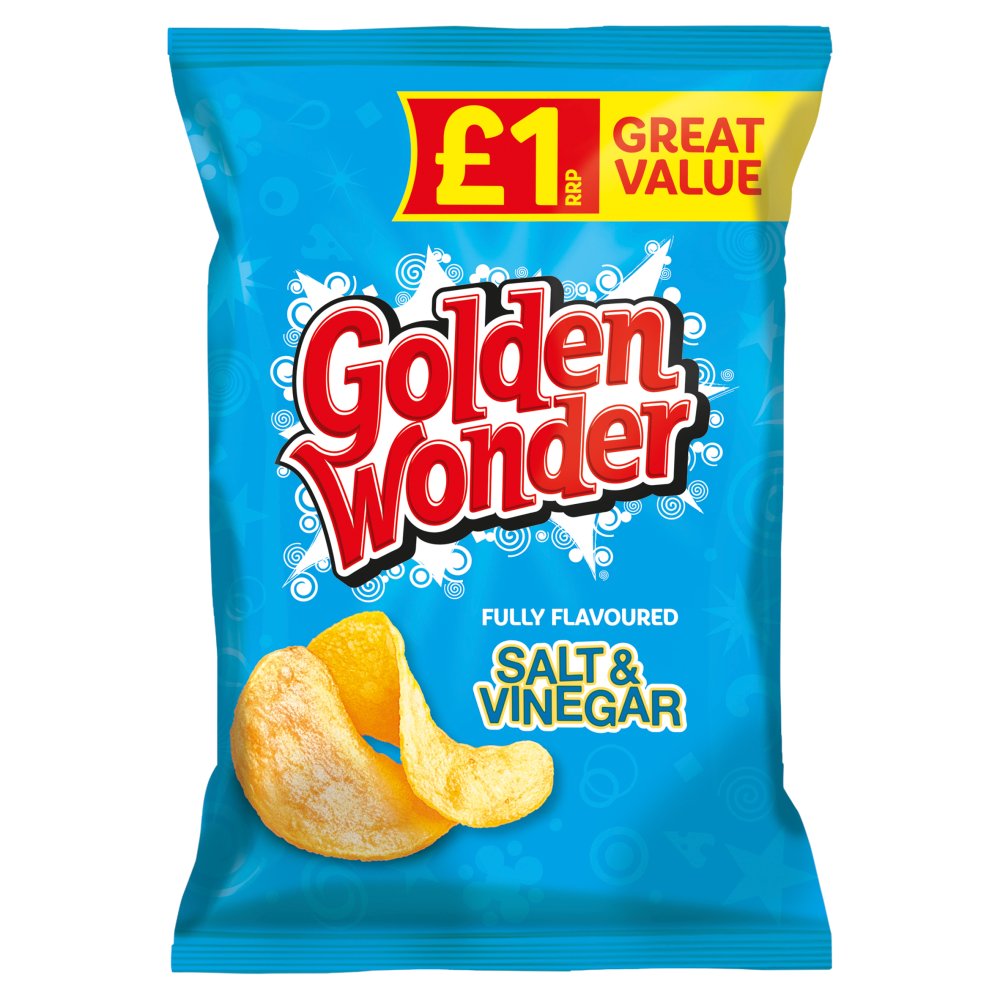 Golden Wonder Fully Flavoured Salt & Vinegar (57g × 18 × 1)
