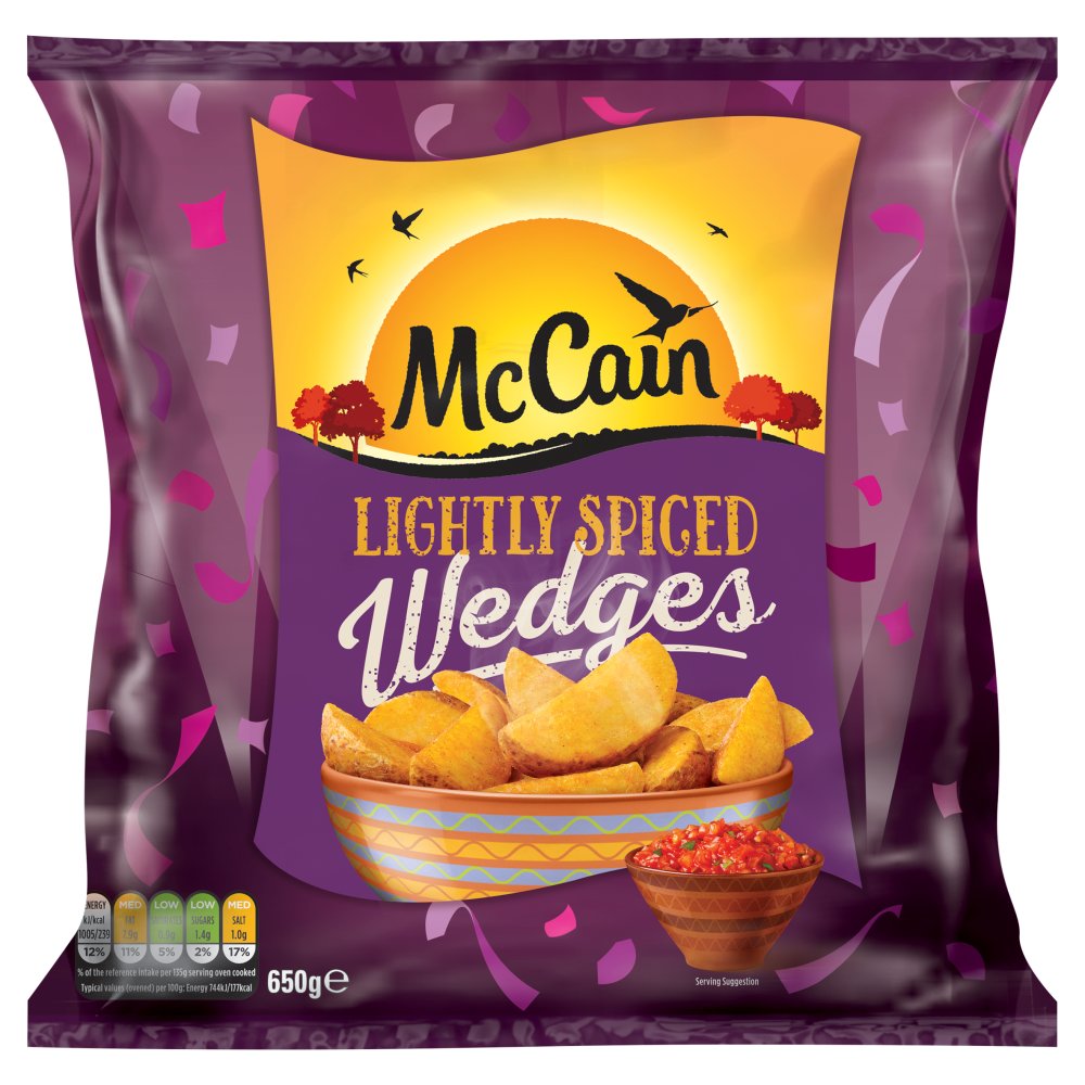 McCain Lightly Spiced Wedges (650g × 16)