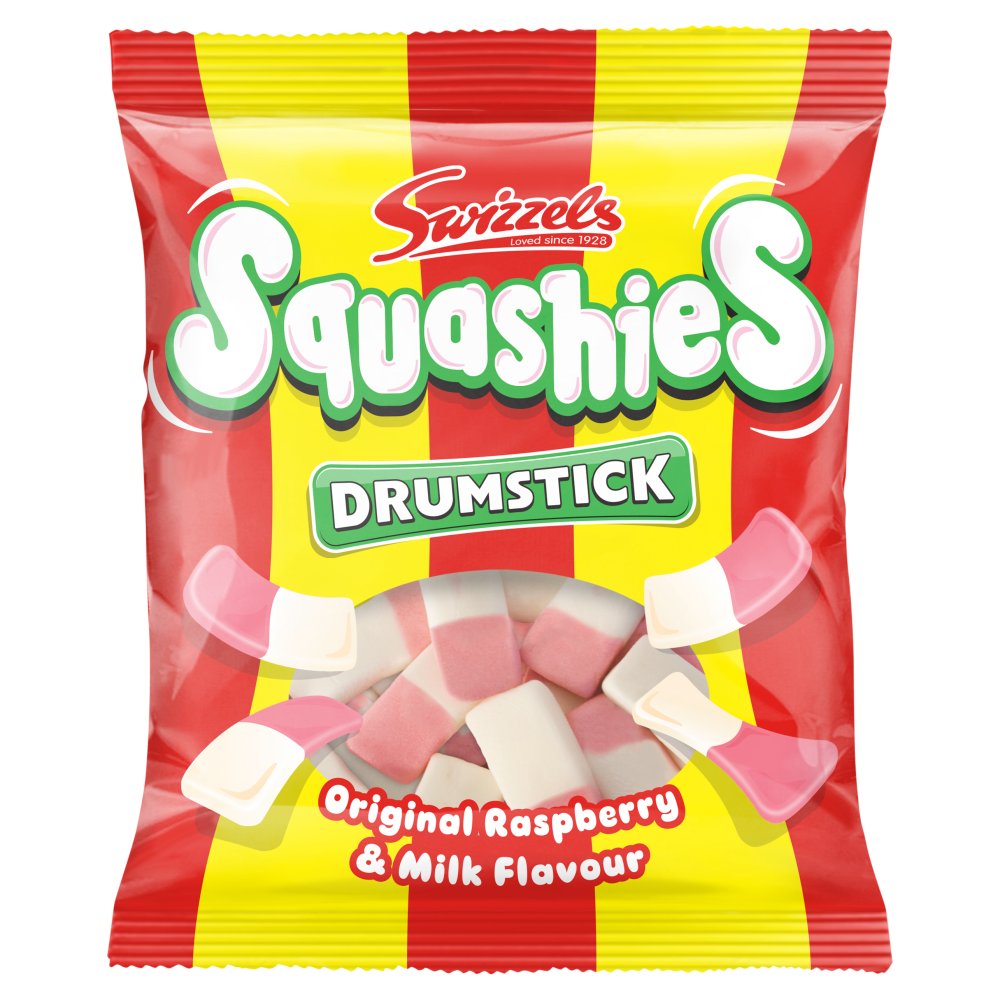 Swizzels Squashies Drumstick Original Raspberry & Milk Flavour (120g × 12 × 1)