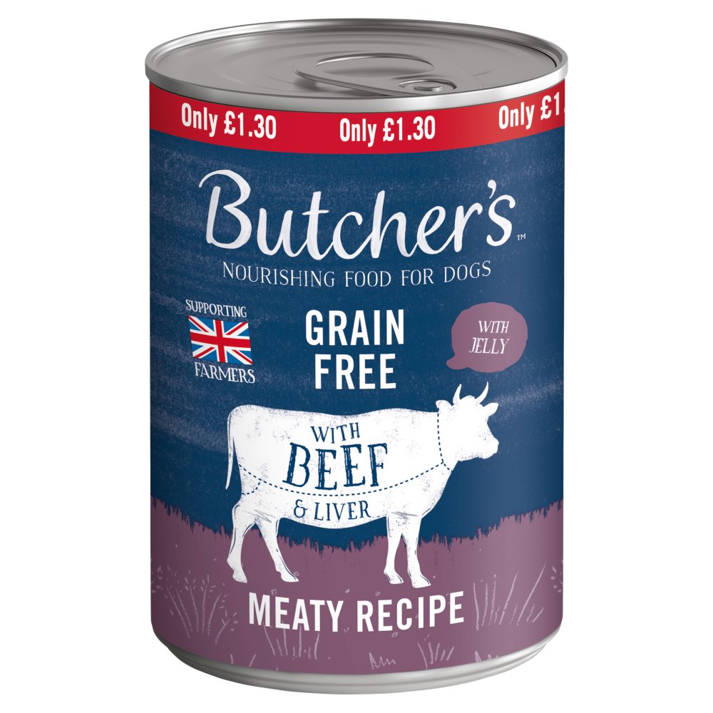 Butcher's Beef & Liver Dog Food Tin £1.30 (400g × 12 × 1)
