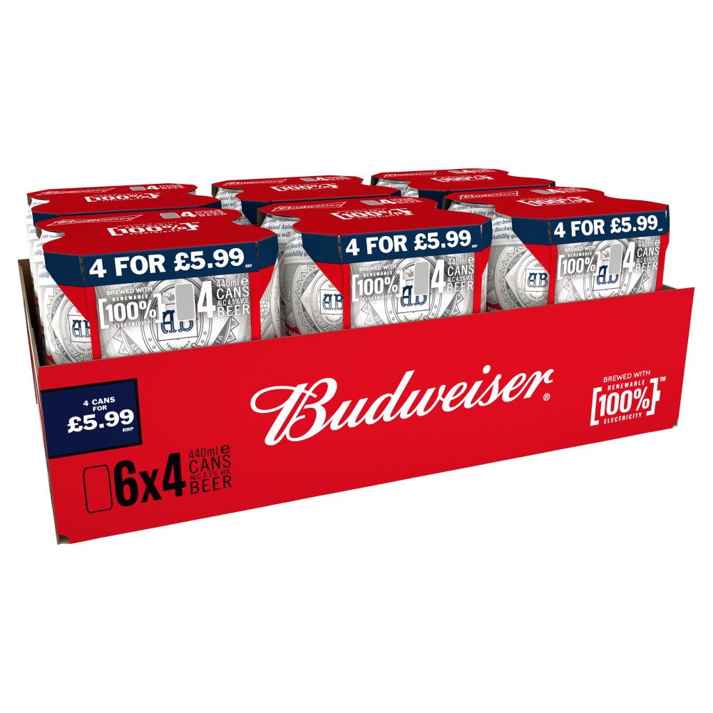 Budweiser Beer (440ml × 6 × 1)