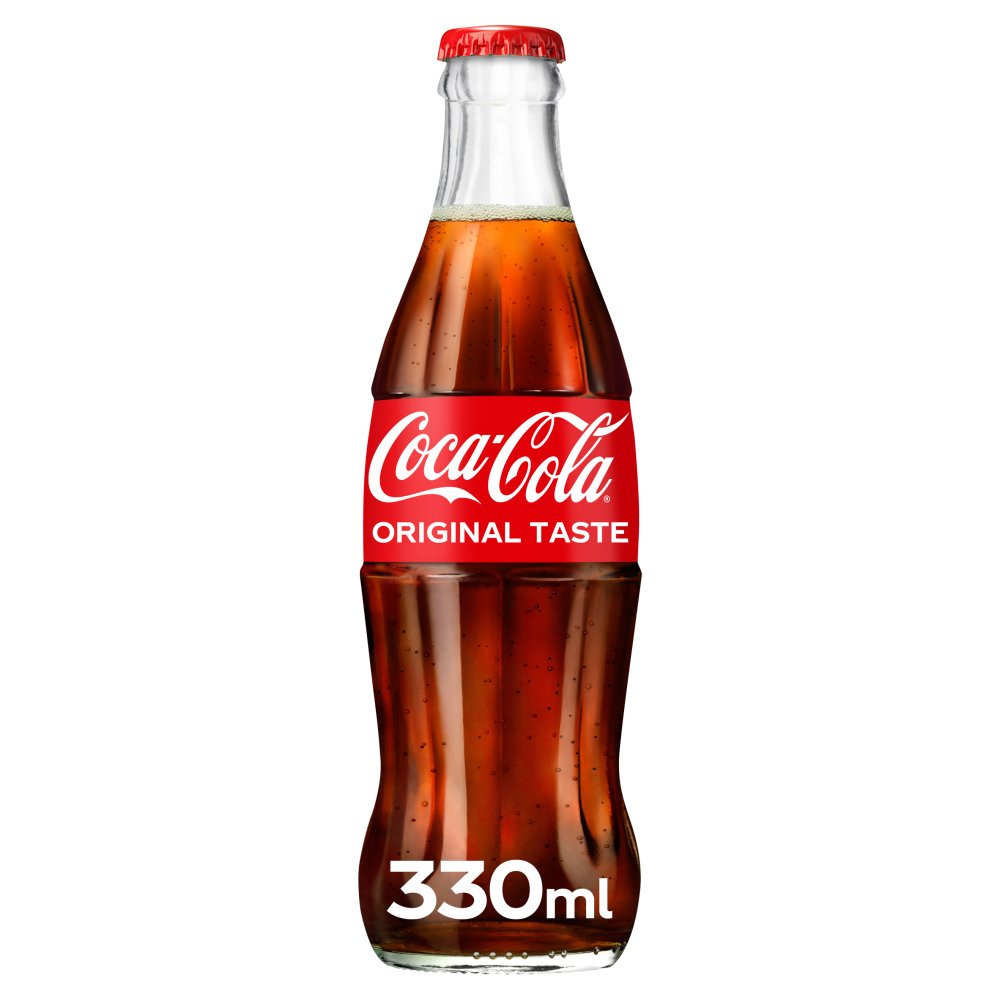 Coca-Cola Original Taste Glass Bottles (330ml × 24 × 1)