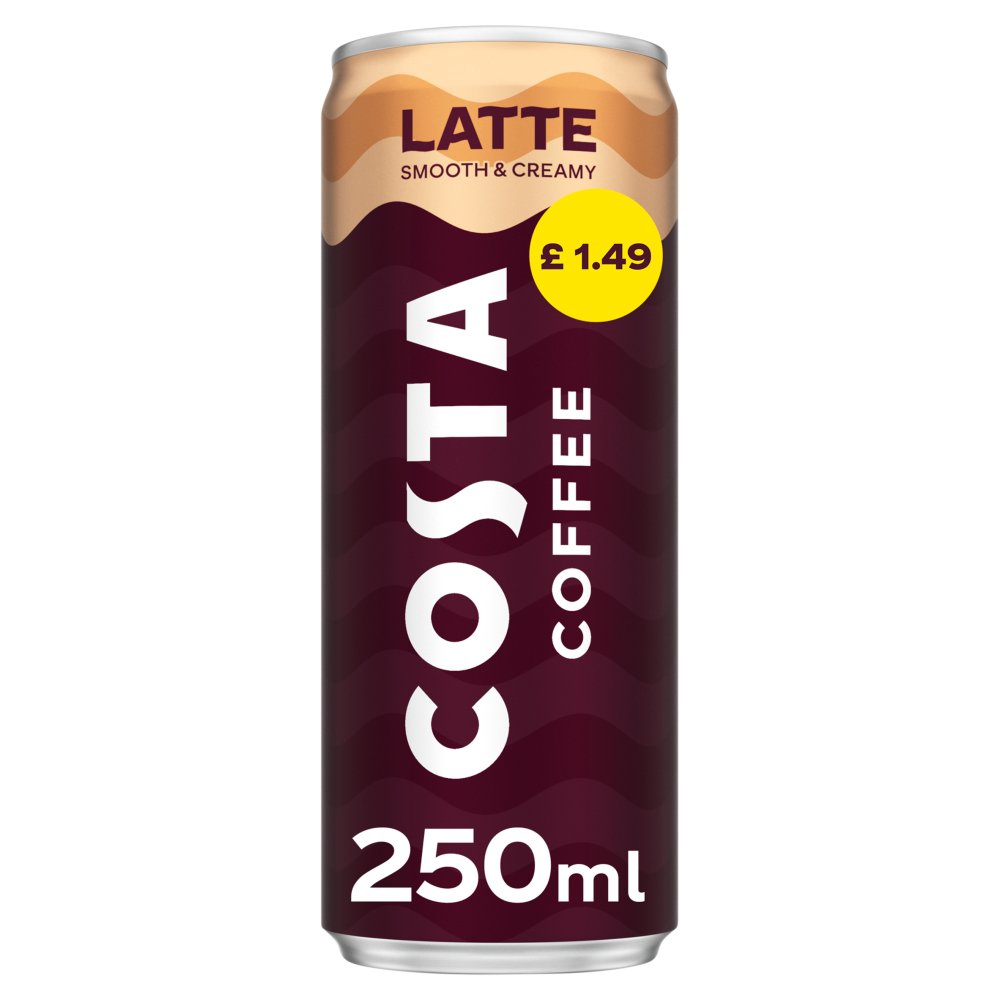 Costa Coffee Latte Iced Coffee PMP £1.49 (250ml × 12 × 1)