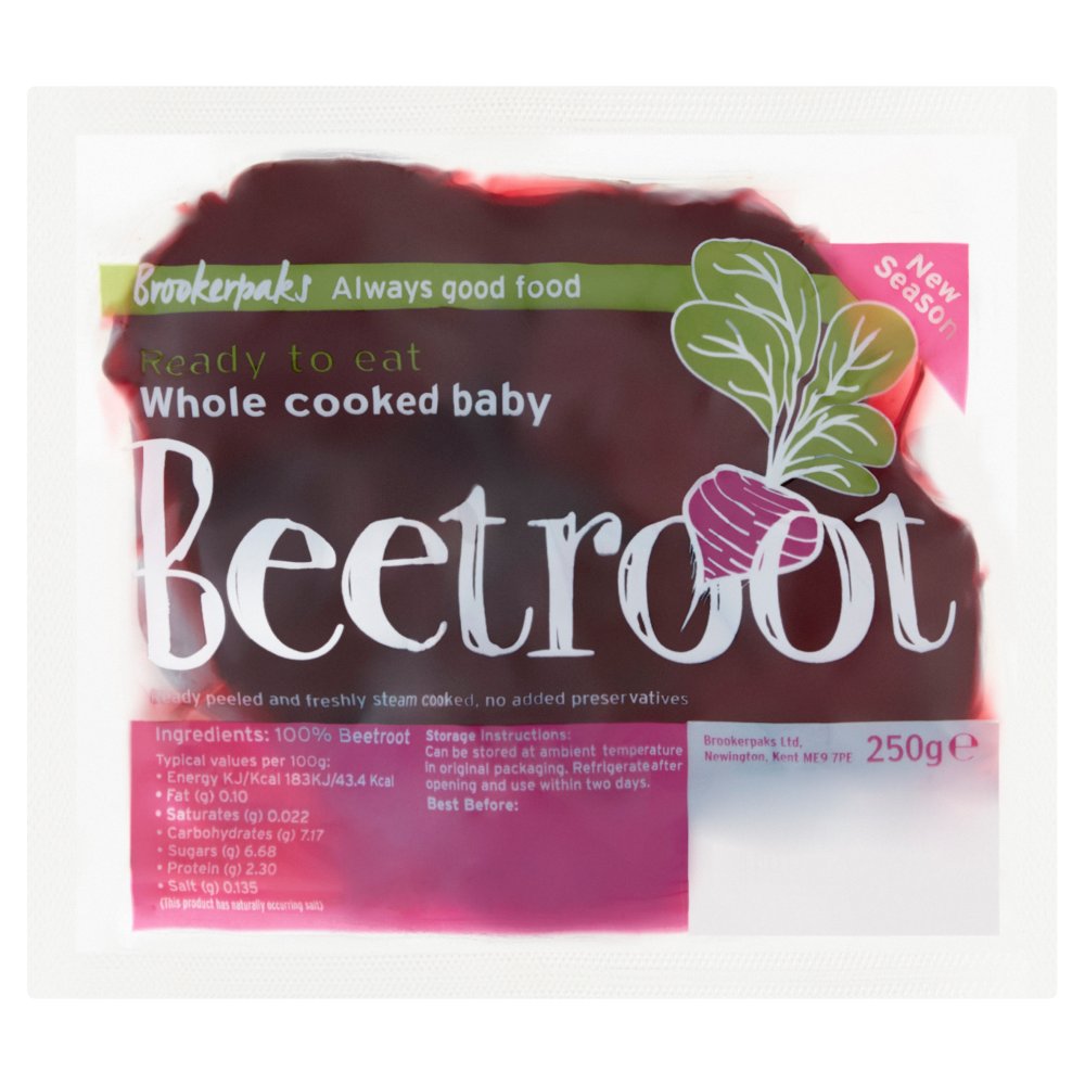 Brookerpaks Whole Cooked Baby Beetroot (250g × 1)