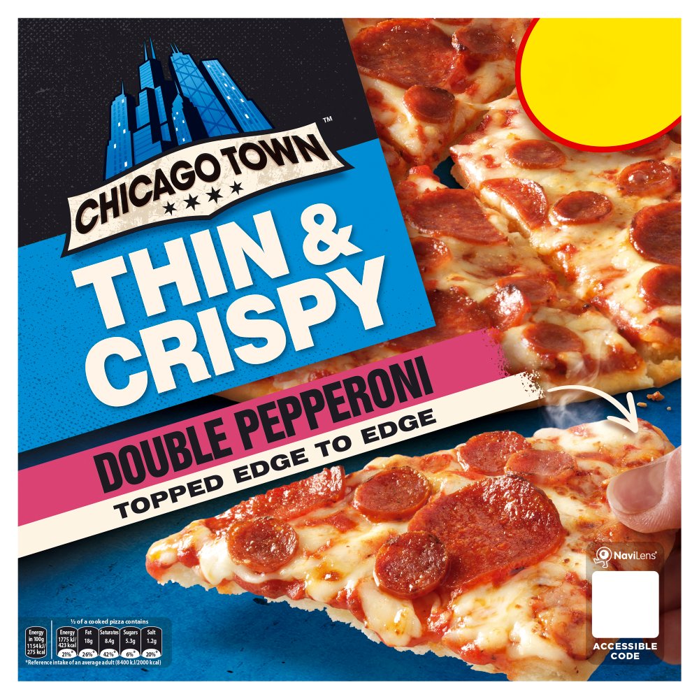 Chicago Town Thin & Crispy Double Pepperoni Pizza (PMP) (305g × 6)