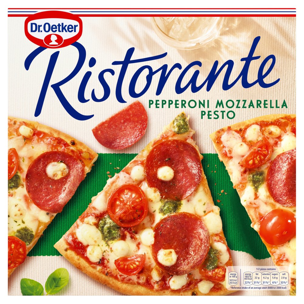 Dr. Oetker Ristorante Pepperoni Mozzarella Pesto Pizza (330g × 7)