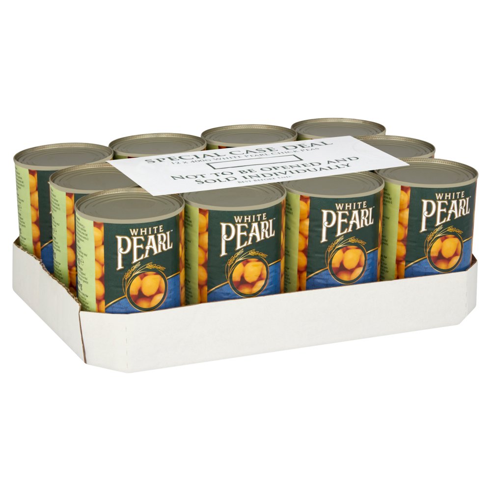 White Pearl Boiled Chick Peas in Salted Water (400g × 12 × 1)