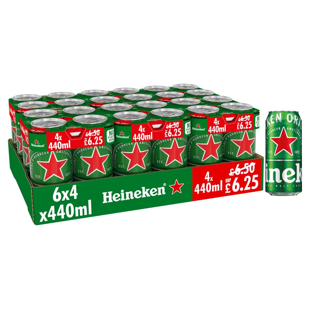 Heineken Premium Lager Beer Can (440ml × 6 × 1)