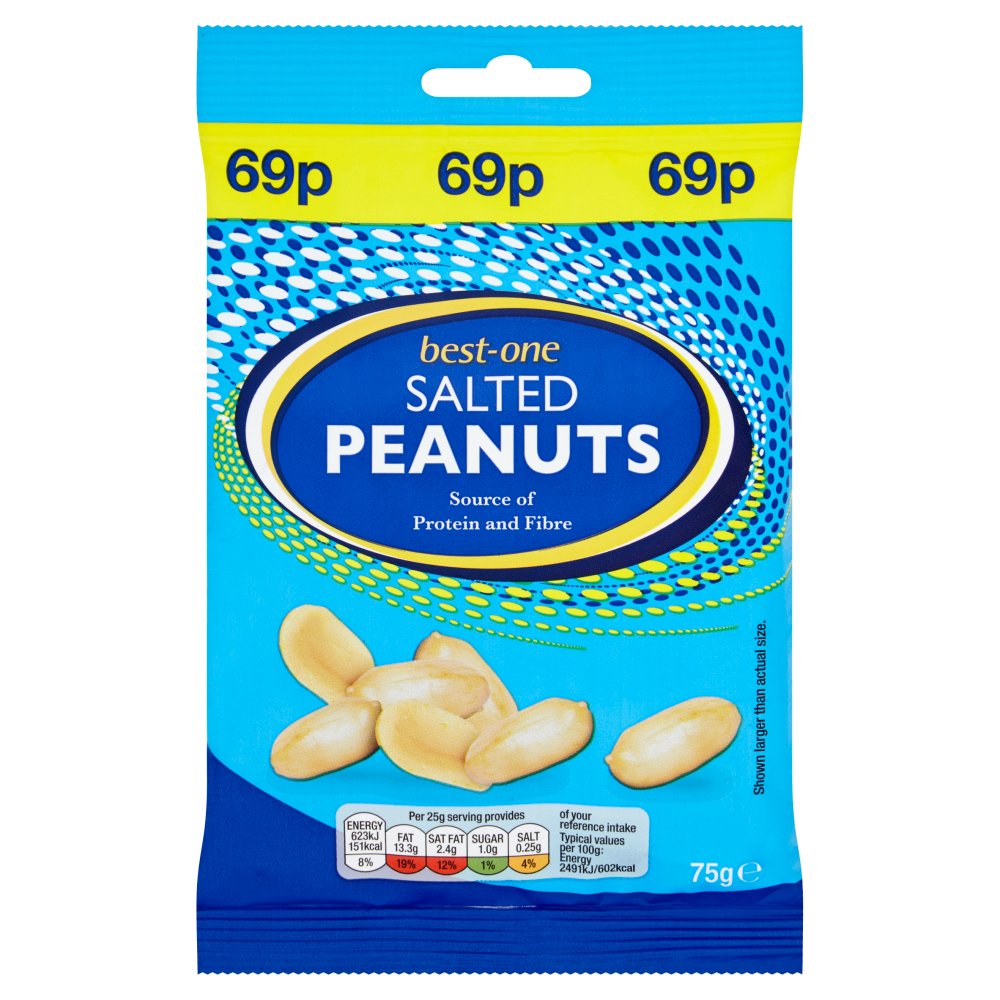 Best-One Salted Peanuts (75g × 12 × 1)