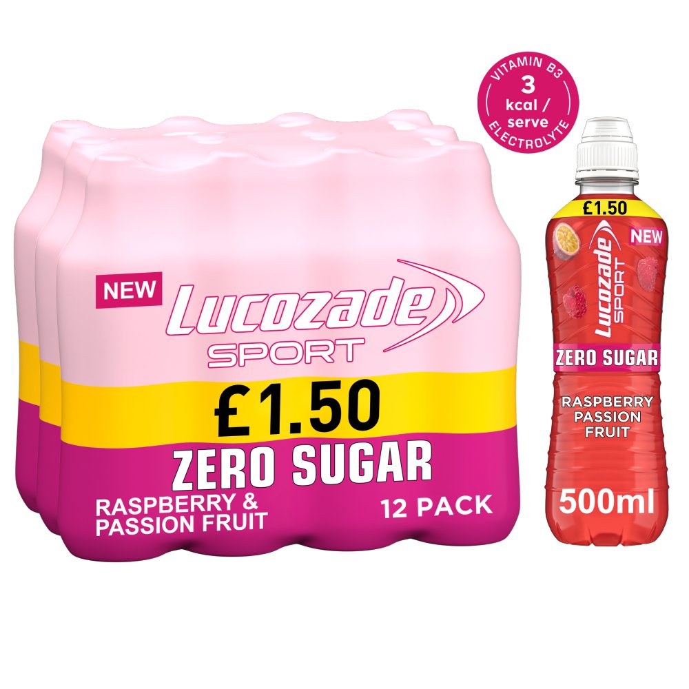 Lucozade Sport Drink Zero Sugar Raspberry & Passion Fruit PMP £1.50