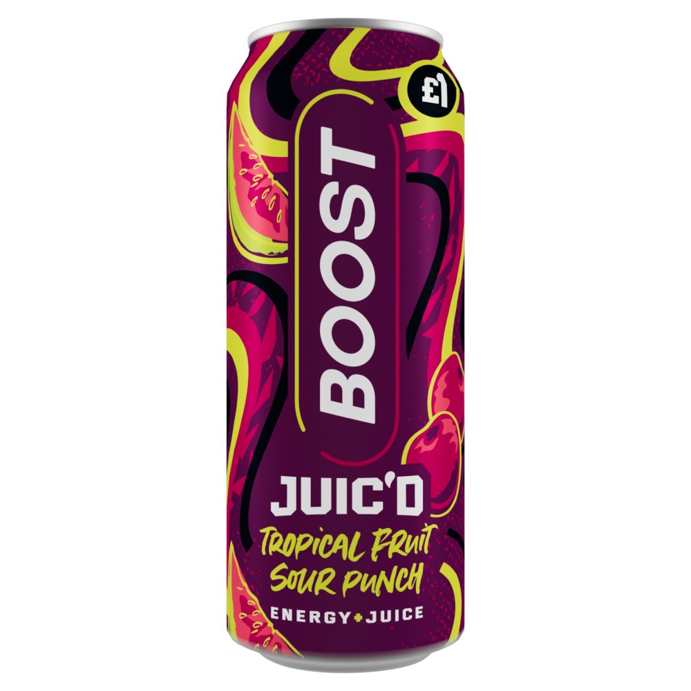 Boost Juic'd Tropical Fruit Sour Punch (500ml × 12 × 1)