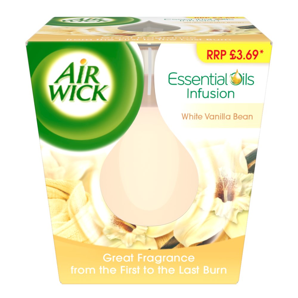 Air Wick White Vanilla Bean Candle 105g (105g × 6 × 1)