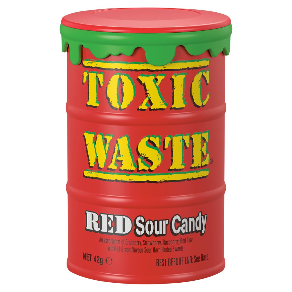 Toxic Waste Red Sour Candy (42g × 12 × 1)