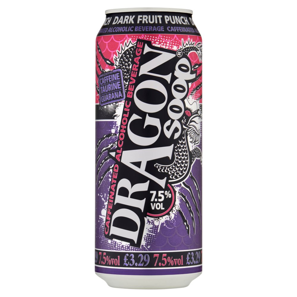 Dragon Soop Caffeinated Alcoholic Beverage Dark Fruit Punch 500ml (500ml x 8 x 1)