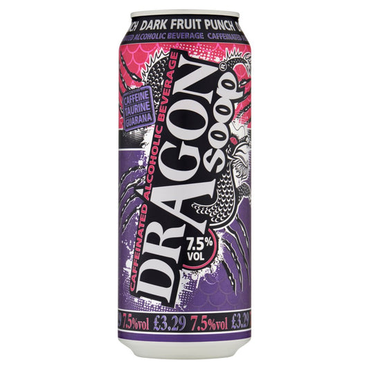 Dragon Soop Caffeinated Alcoholic Beverage Dark Fruit Punch 500ml (500ml x 8 x 1)