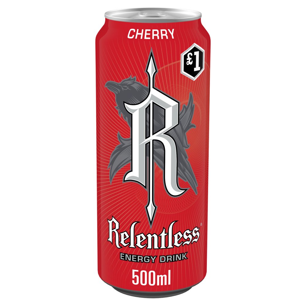 Relentless Cherry Energy Drink PM £1 (500ml × 12 × 1)