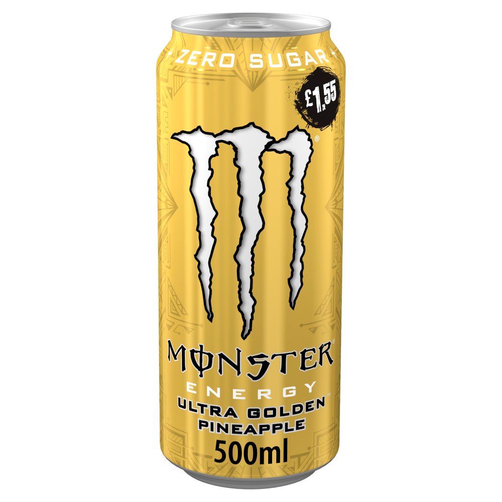 Monster Energy Drink Ultra Golden Pineapple Zero Sugar PMP £1.55