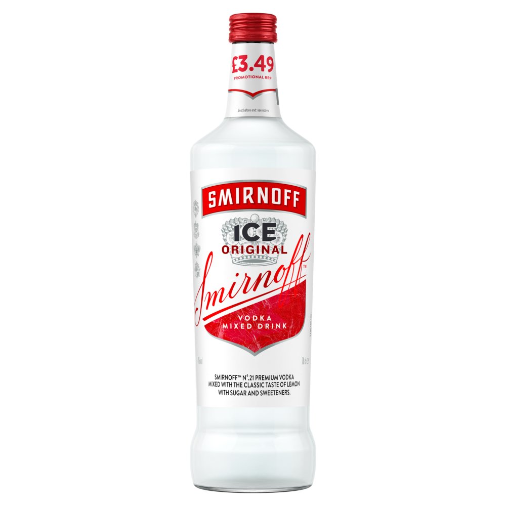Smirnoff Ice Original Ready To Drink Premix 4% vol 70cl Bottle PMP £3.49 (70Cl x 6 x 1)