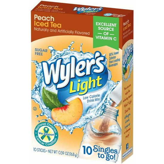 WYLERS LIGHT 2 GO PEACH TEA