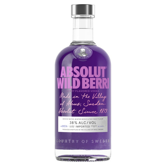 Absolut Wild Berri Berry Flavoured Swedish Vodka 70cl (70Cl × 6)